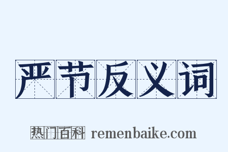 严节反义词是什么意思的图片